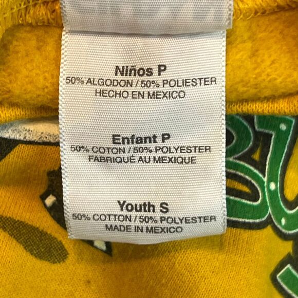 Vintage Gilden Sweater Youth Small Yellow Horse Racing Heavy Weight Sport Shirt - Picture 10 of 11